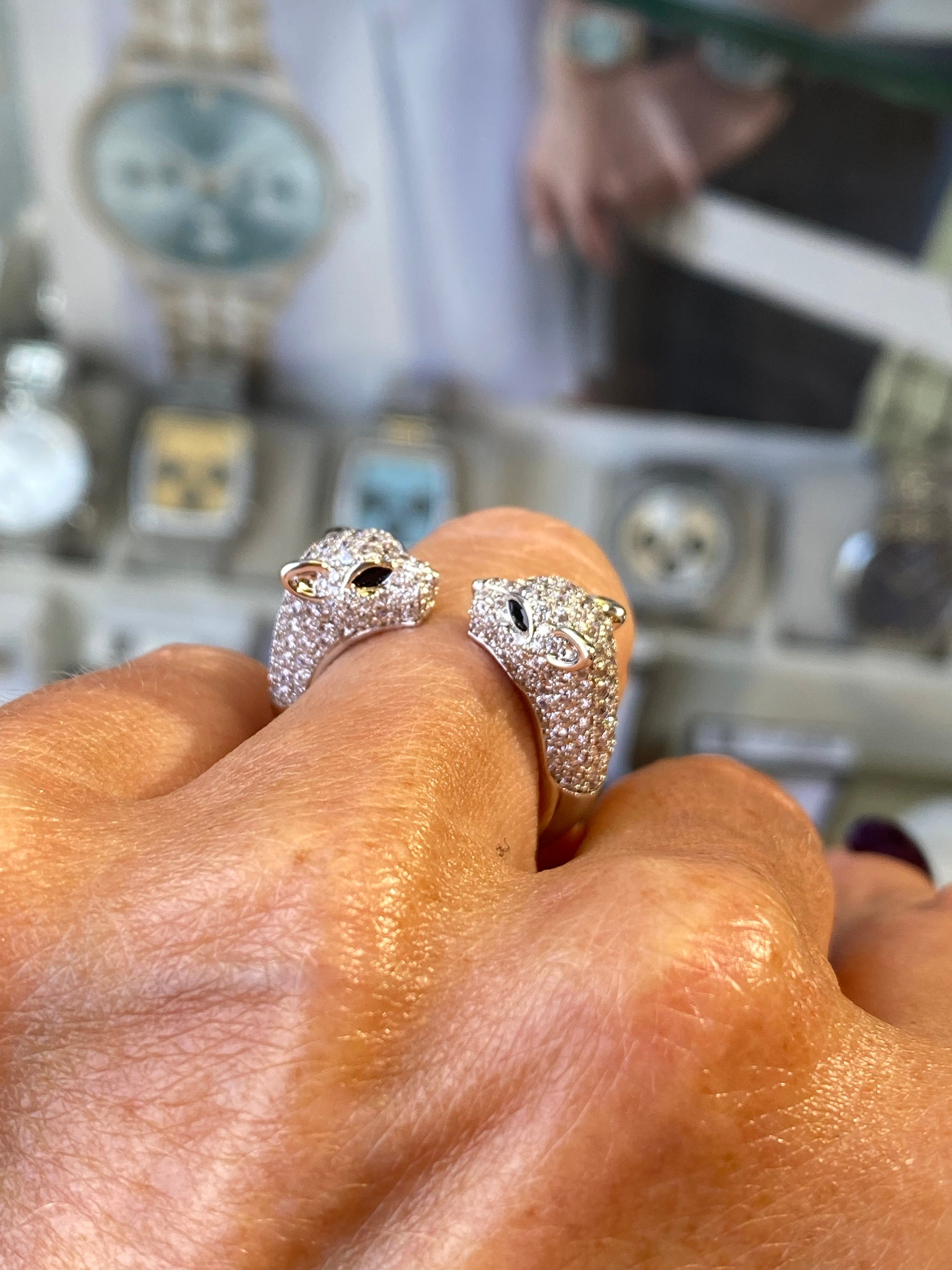 REBECCA Urban Jungle | Two Headed-Panther Ring - John Ross Jewellers