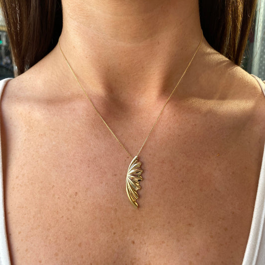 9ct Gold Wing Necklace - John Ross Jewellers