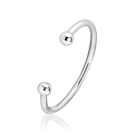 Silver Torque Bangle | Large - John Ross Jewellers