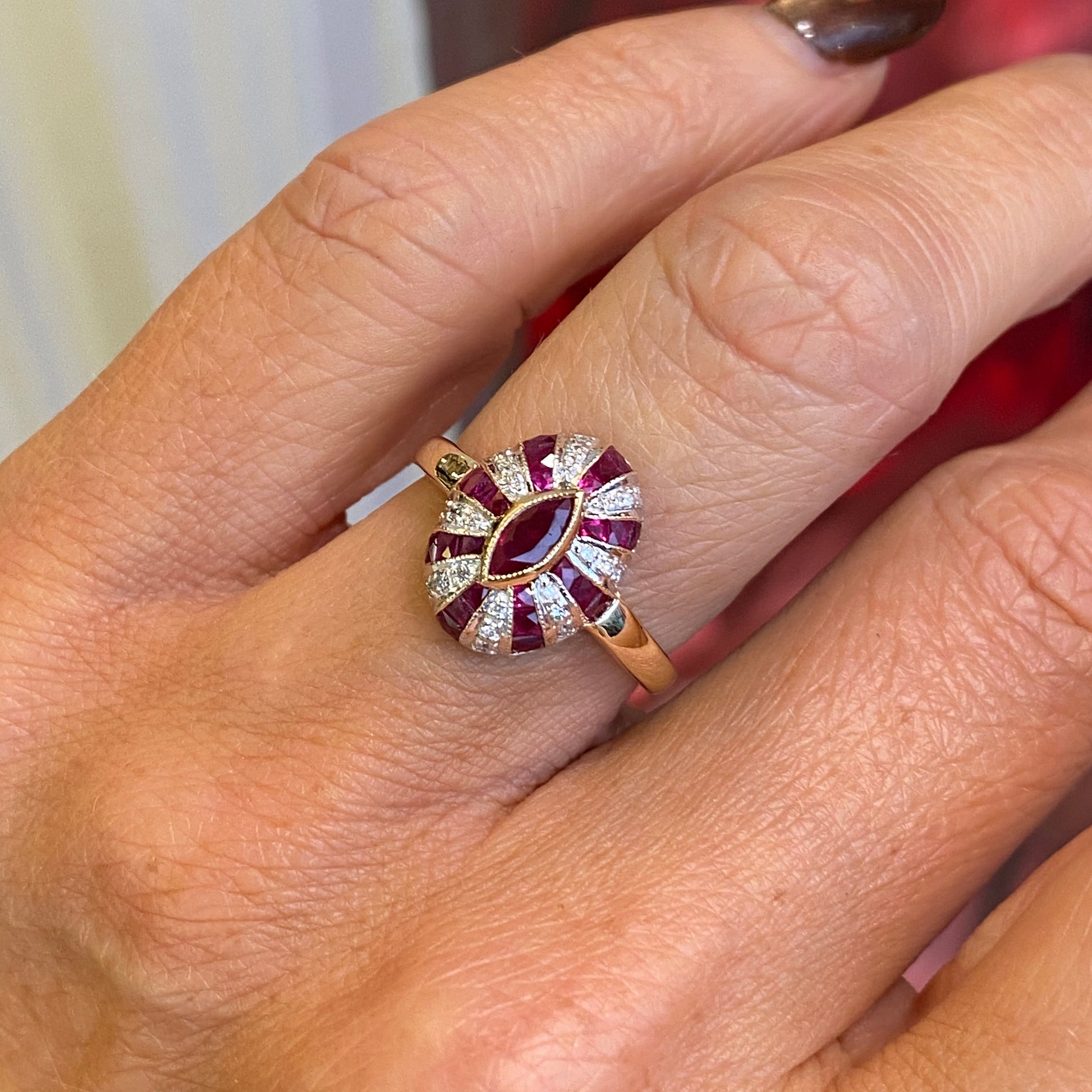 9ct Gold Ruby & Diamond Ring - John Ross Jewellers