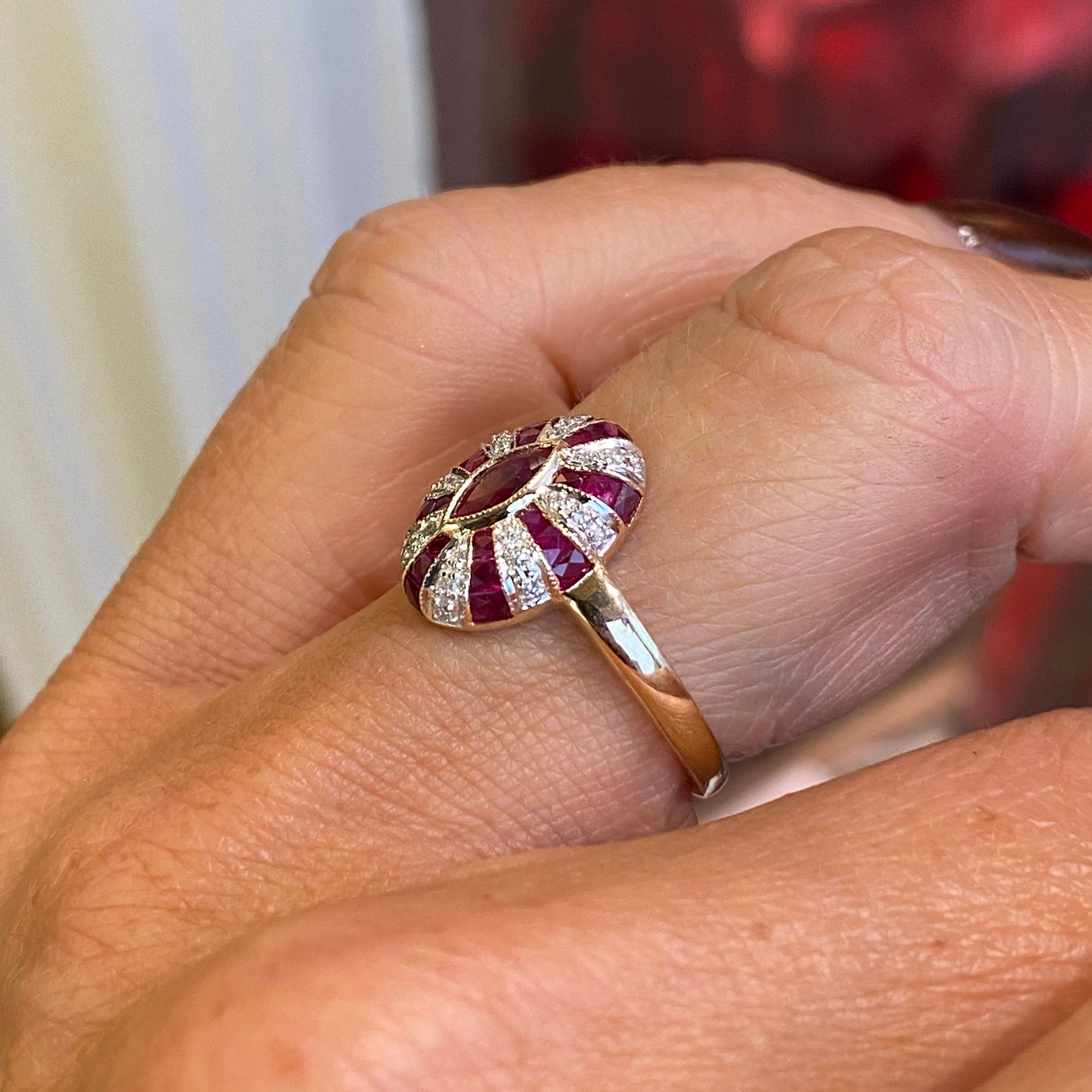 9ct Gold Ruby & Diamond Ring - John Ross Jewellers
