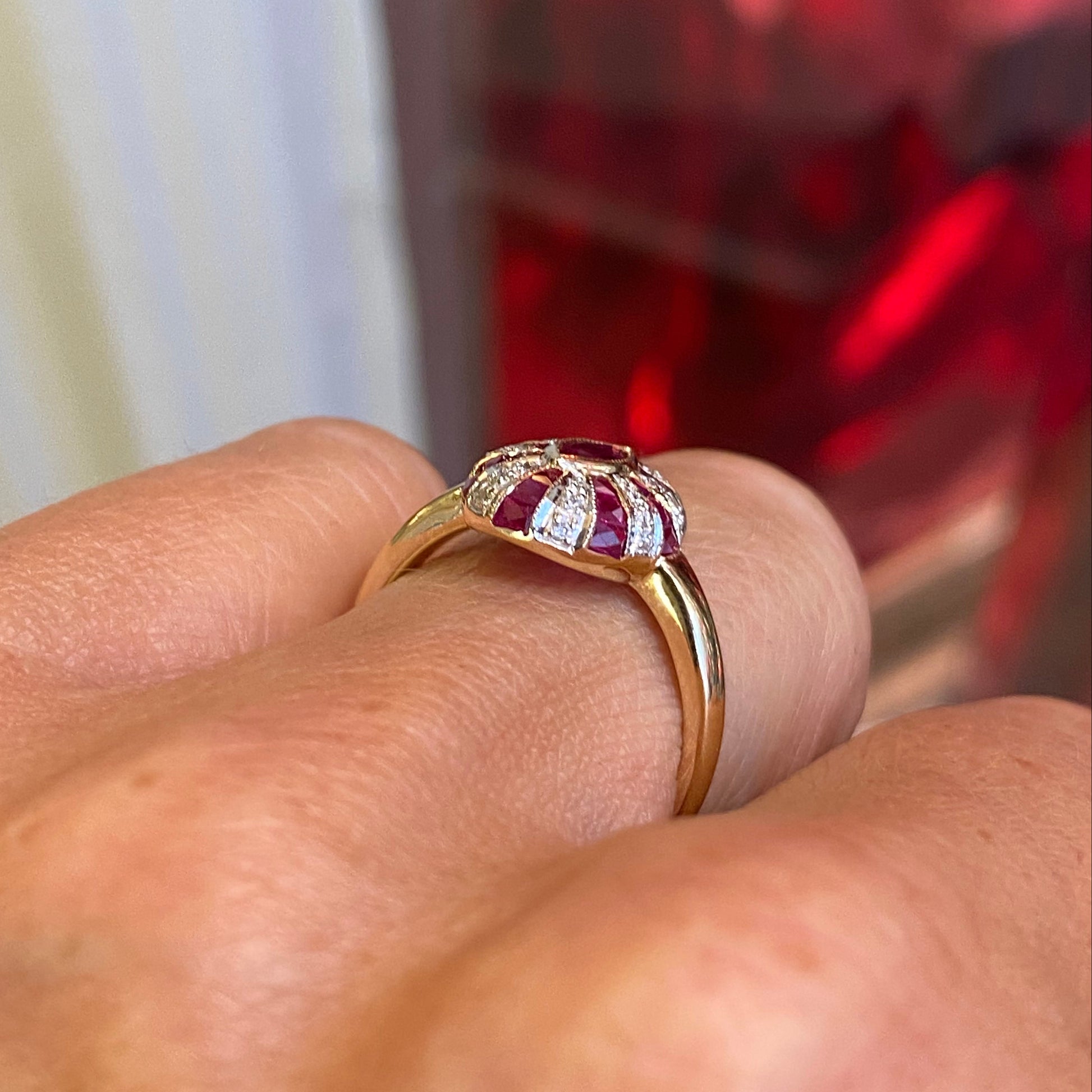 9ct Gold Ruby & Diamond Ring - John Ross Jewellers