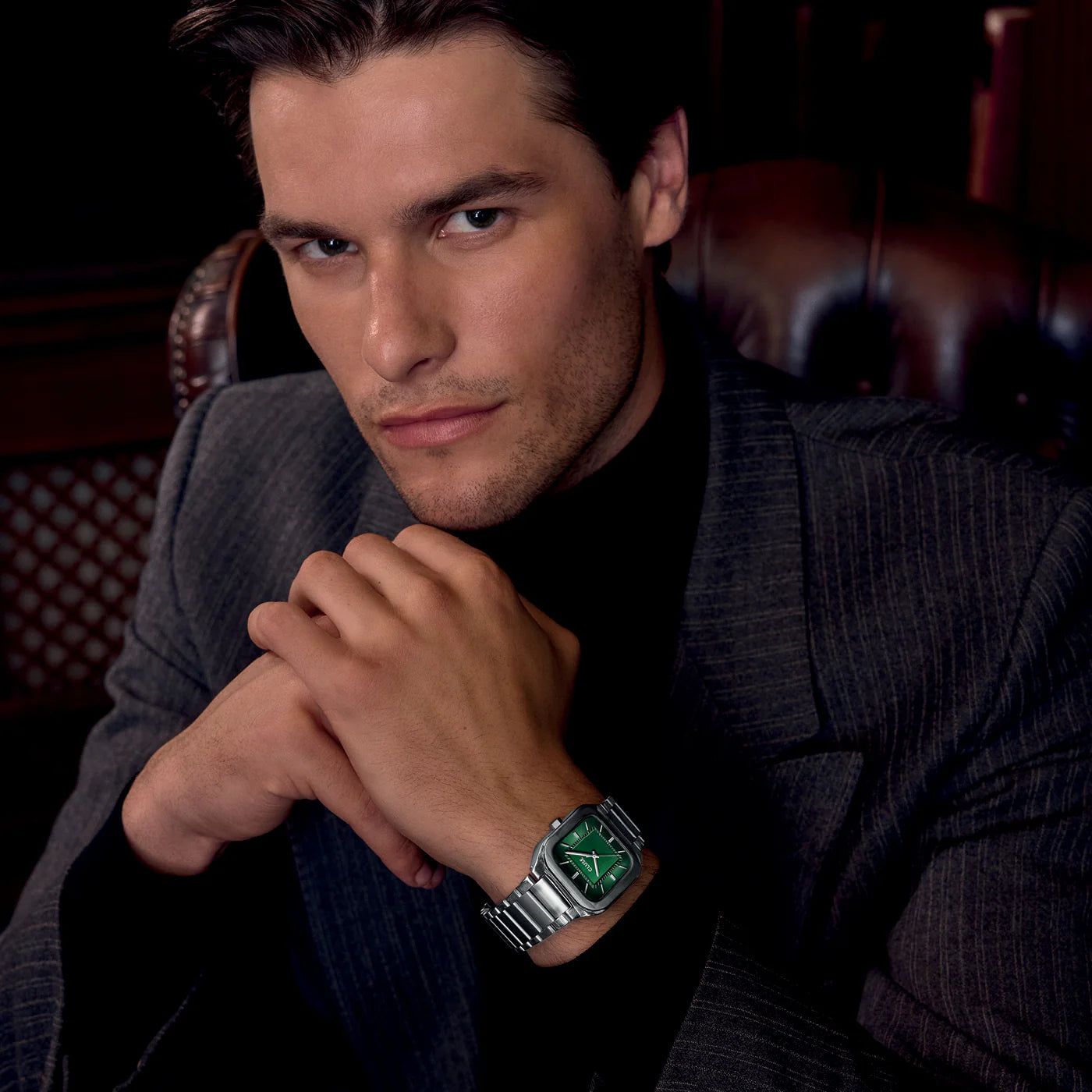 CLUSE Quadrus Steel Silver/Green - John Ross Jewellers