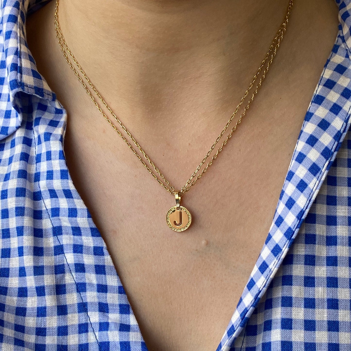 REBECCA MyWorld Letter Necklace - Gold|Two-Strand|Small Initial