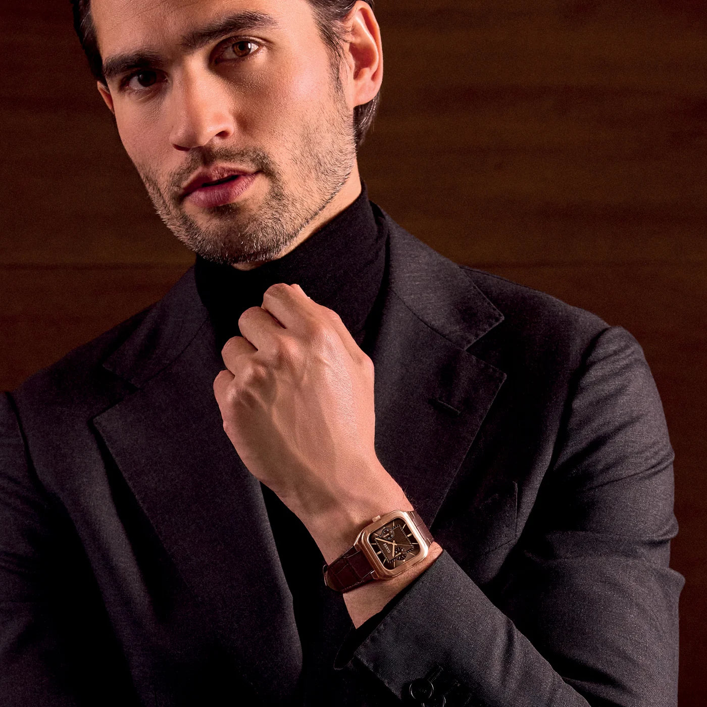 CLUSE Quadrus Multifunction Leather Rose Gold/Brown