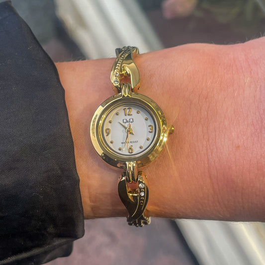 Q&Q Ladies Gold Watch - John Ross Jewellers