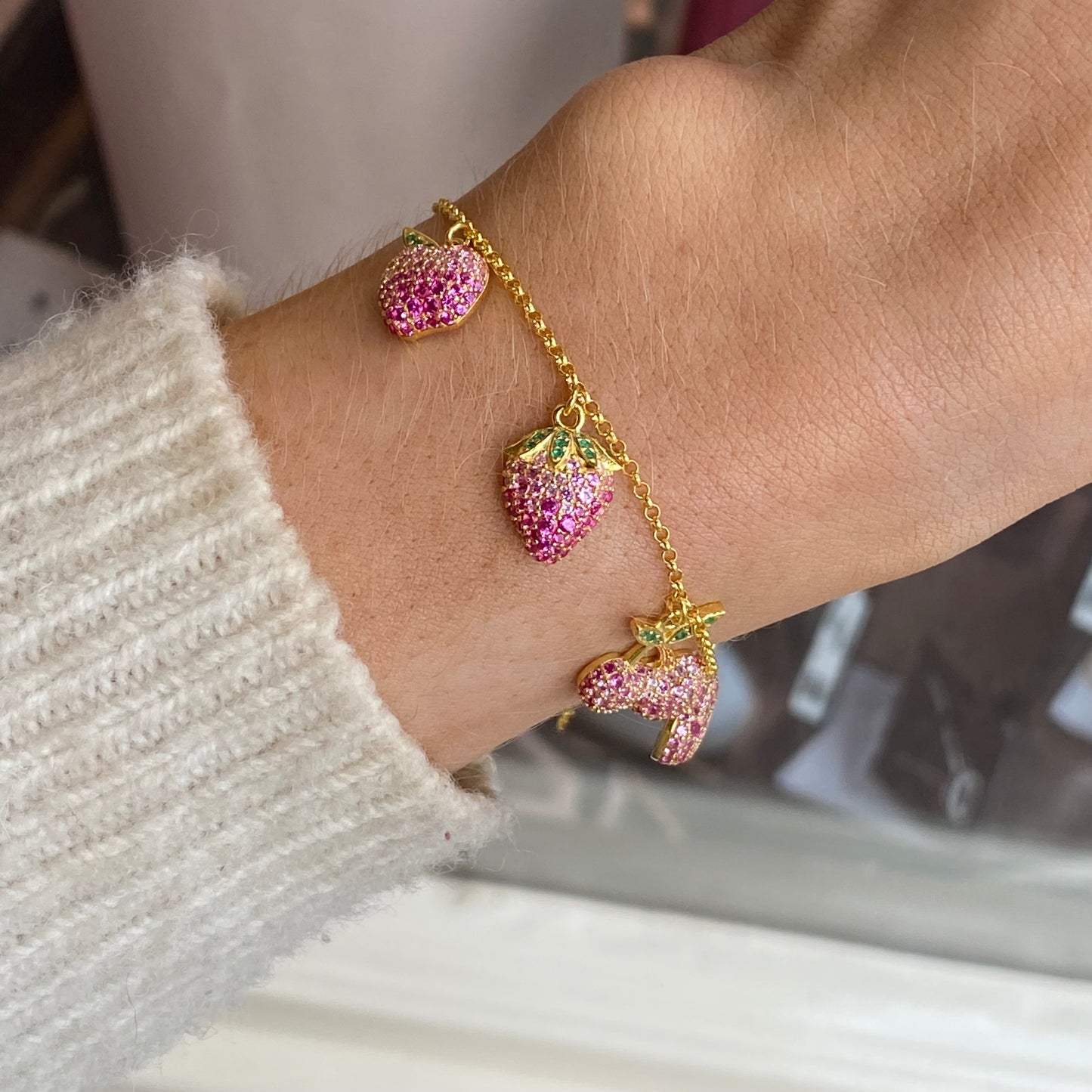 Sunshine Fruit Salad Charm Bracelet | 16+3cm - John Ross Jewellers