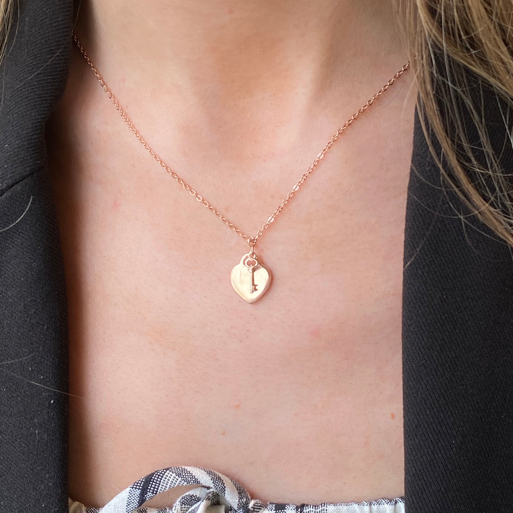 Sunshine Heart & Key Disc Necklace - John Ross Jewellers