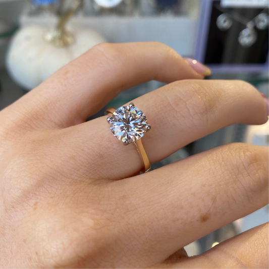 18ct Gold Solitaire Engagement Ring | Certificated Lab 2.51ct - John Ross Jewellers