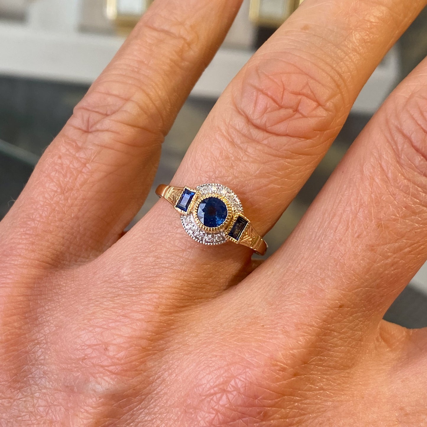 9ct Gold Sapphire & Diamond Ring - John Ross Jewellers