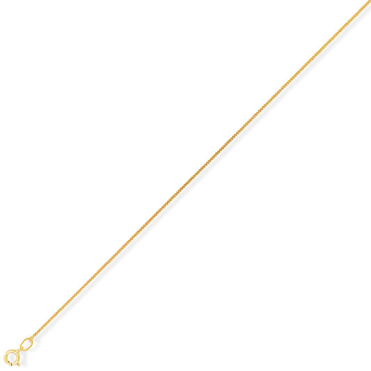 9ct Gold Diamond-Cut Tightly-Linked Curb Chain - John Ross Jewellers