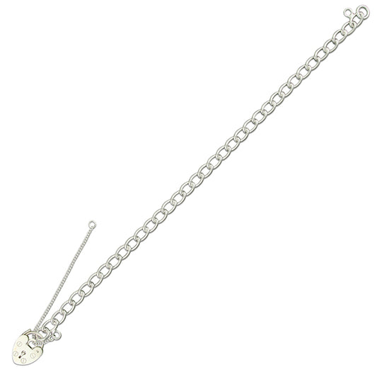 Silver Medium Single-Link Charm Bracelet | 19cm - John Ross Jewellers