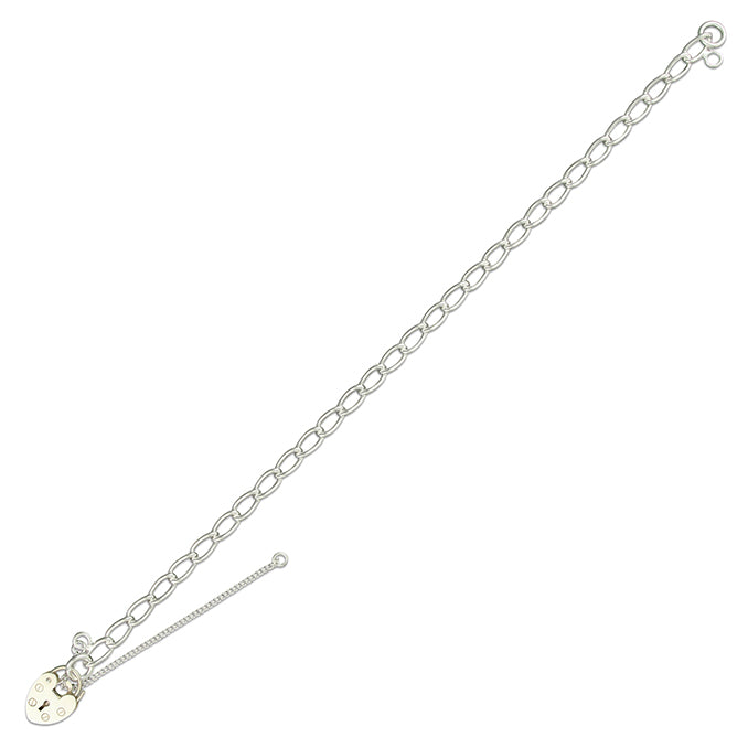 Silver Light Link Charm Bracelet | 19cm - John Ross Jewellers