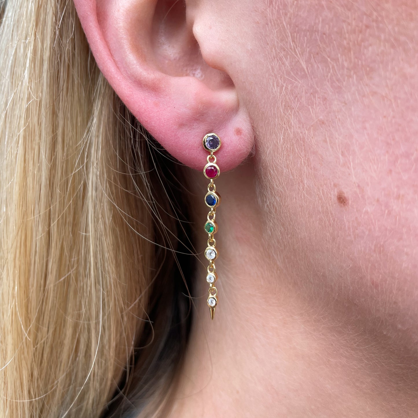Sunshine Raindrop Drop Earrings | Multi Coloured - John Ross Jewellers