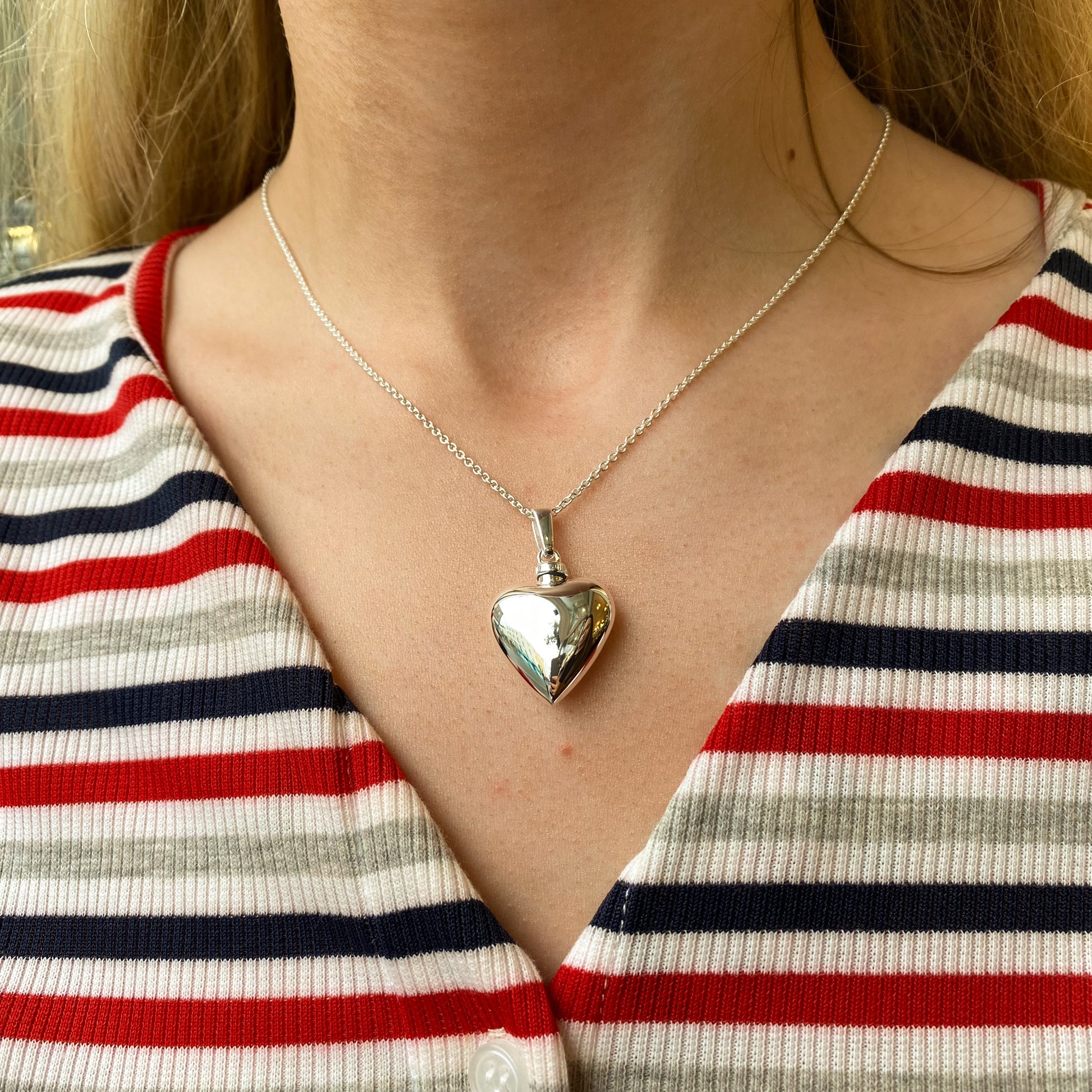 Silver Heart Ash Locket Necklace - John Ross Jewellers