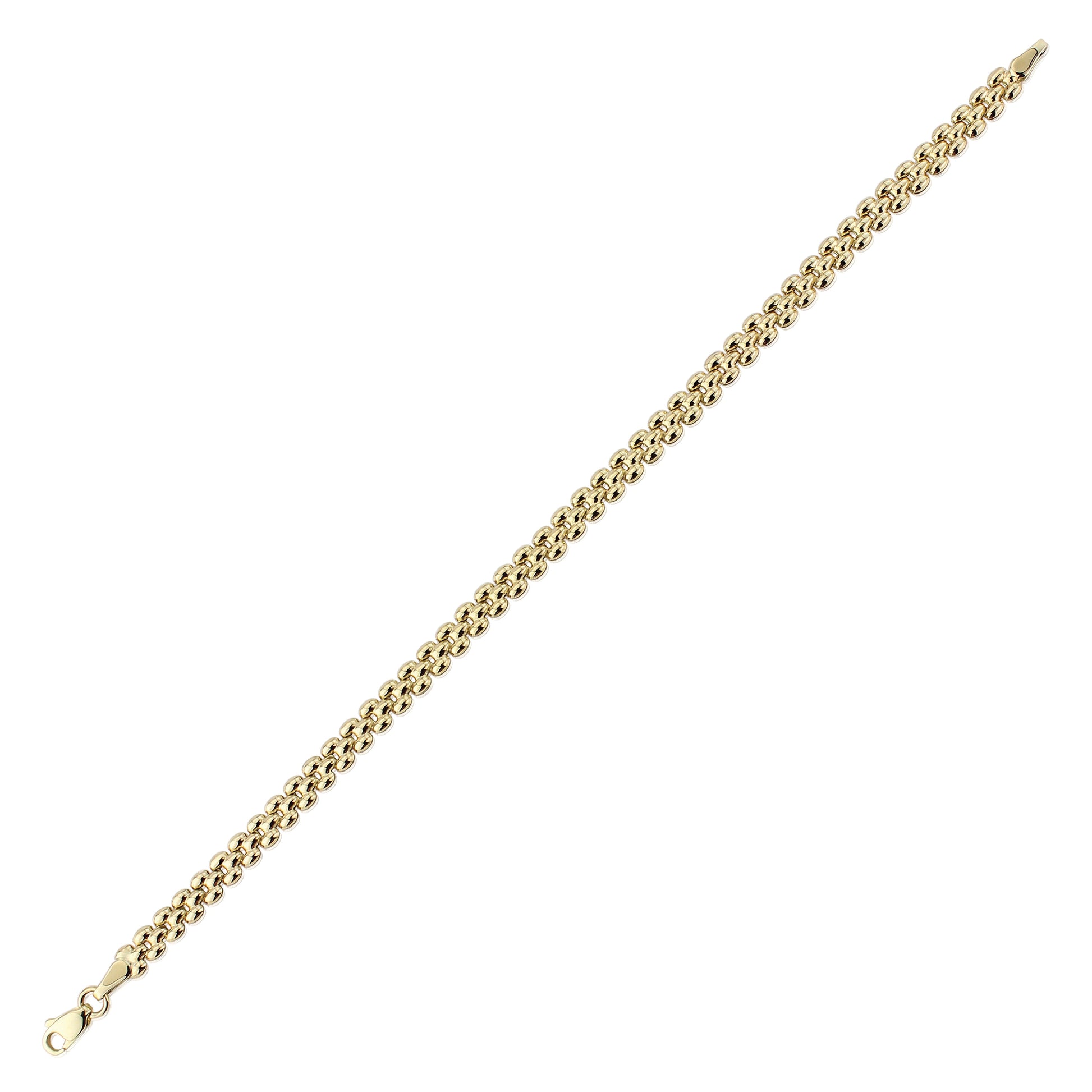 9ct Gold Flat Linked Bracelet - John Ross Jewellers