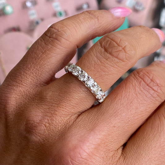14ct gold diamond eternity ring with 1.65ct total weight, featuring sparkling diamonds set in a UJT brand ring.