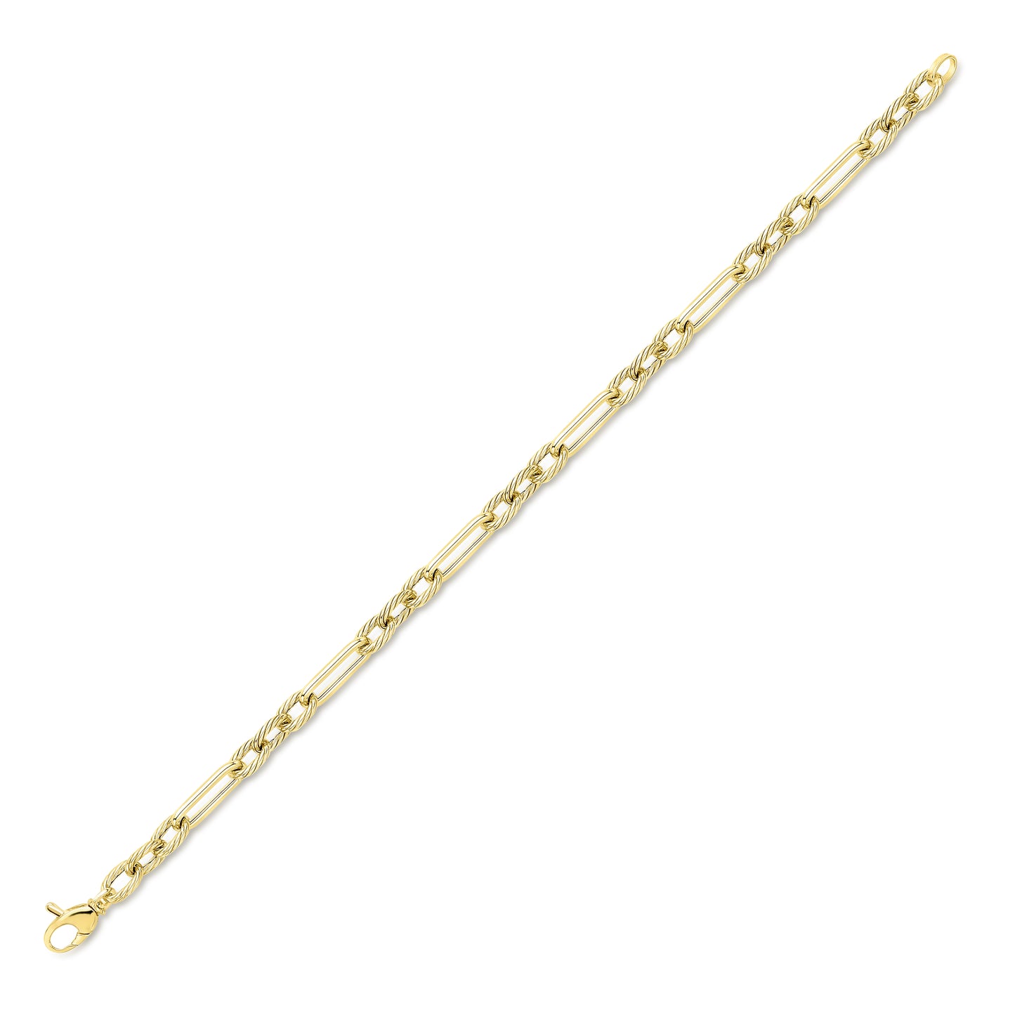 9ct Gold Modern Figaro Twist Bracelet - John Ross Jewellers