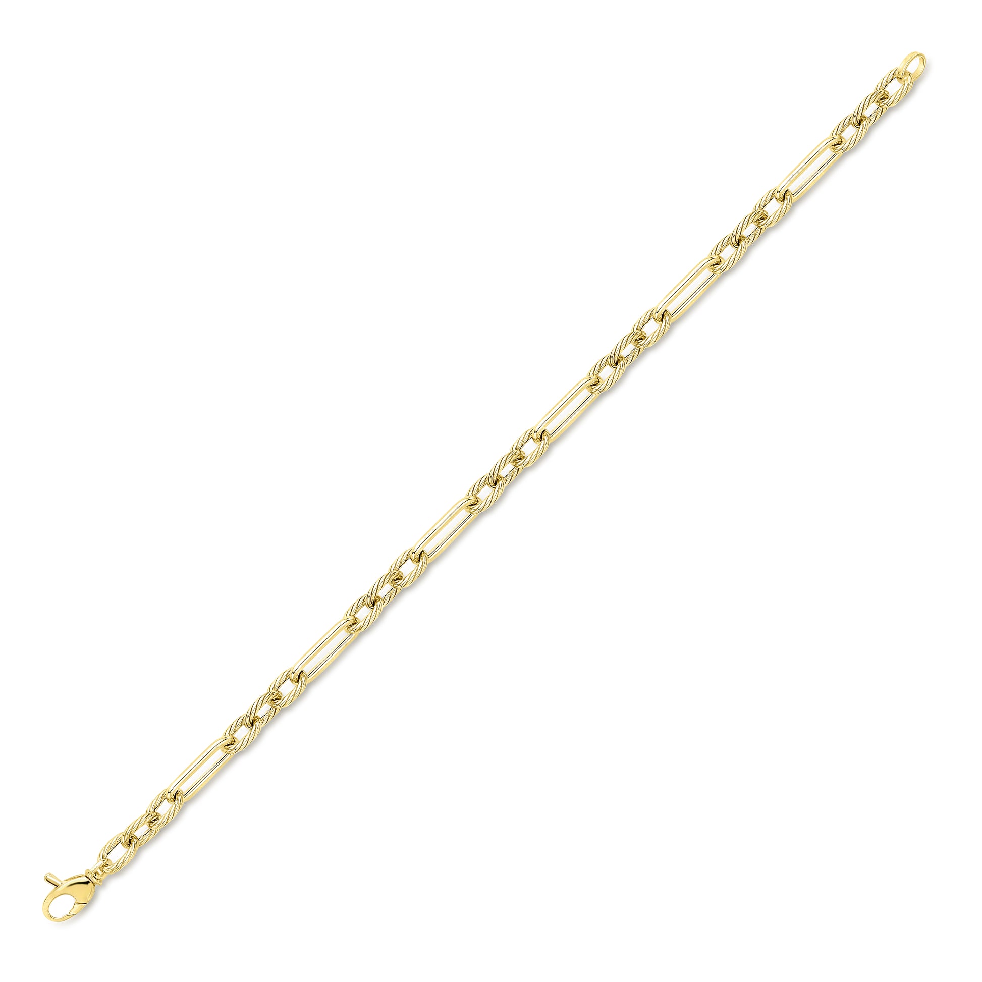 9ct Gold Modern Figaro Twist Bracelet - John Ross Jewellers