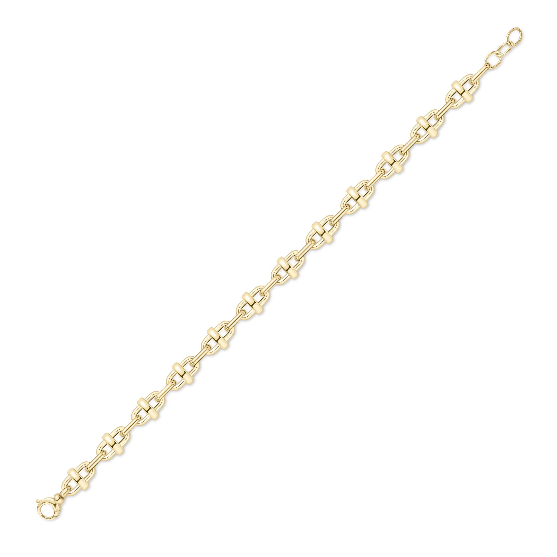 9ct Gold Modern Anchor Link Bracelet - John Ross Jewellers