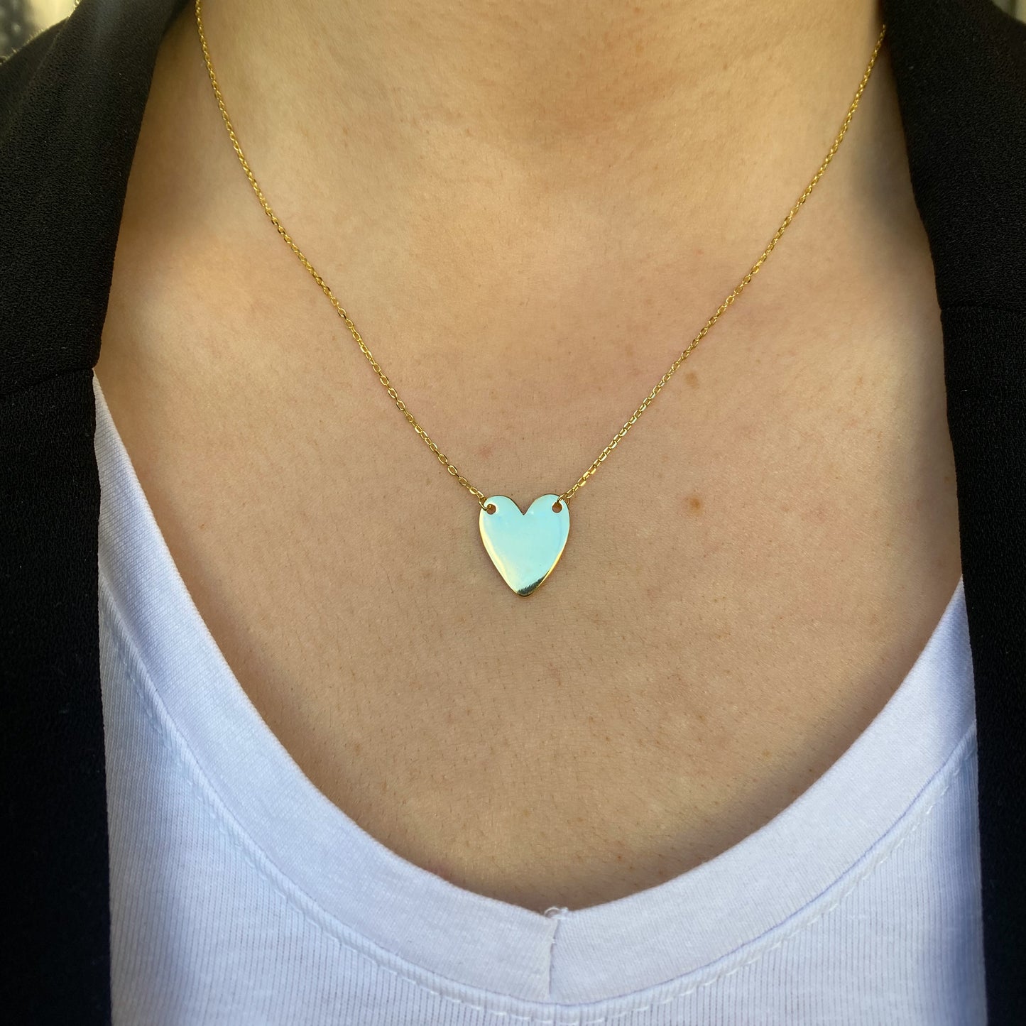 Sunshine Heart Disc Necklace