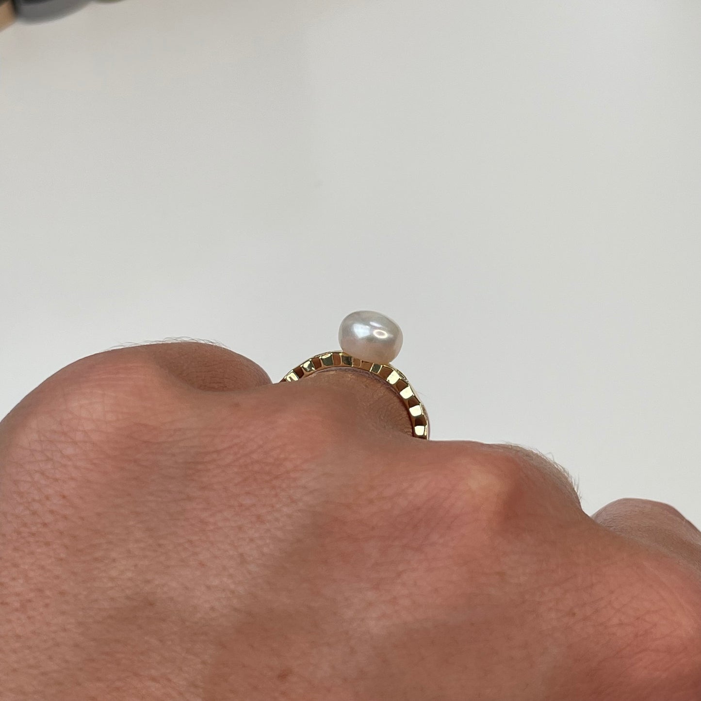 Sunshine Freshwater Pearl & CZ Ring | 8mm - John Ross Jewellers