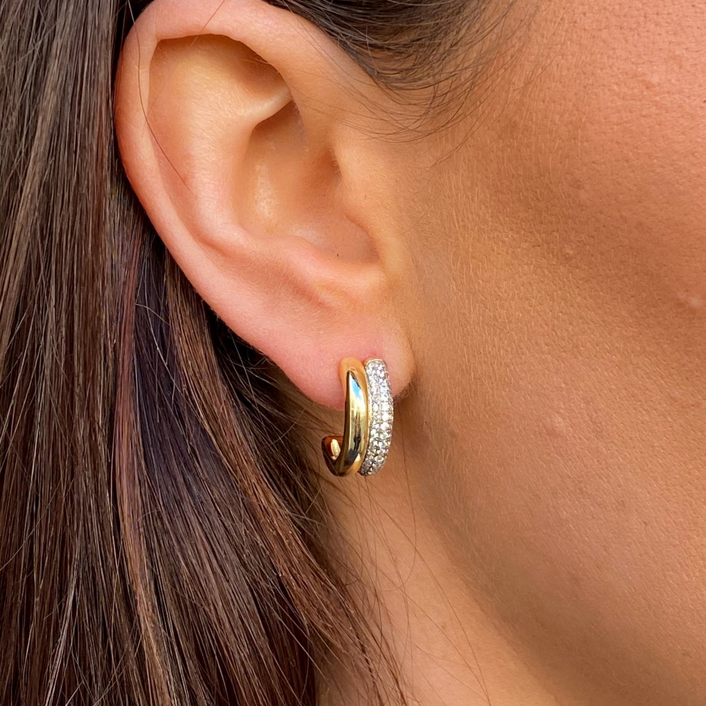 Sunshine CZ Hoop Earrings - John Ross Jewellers
