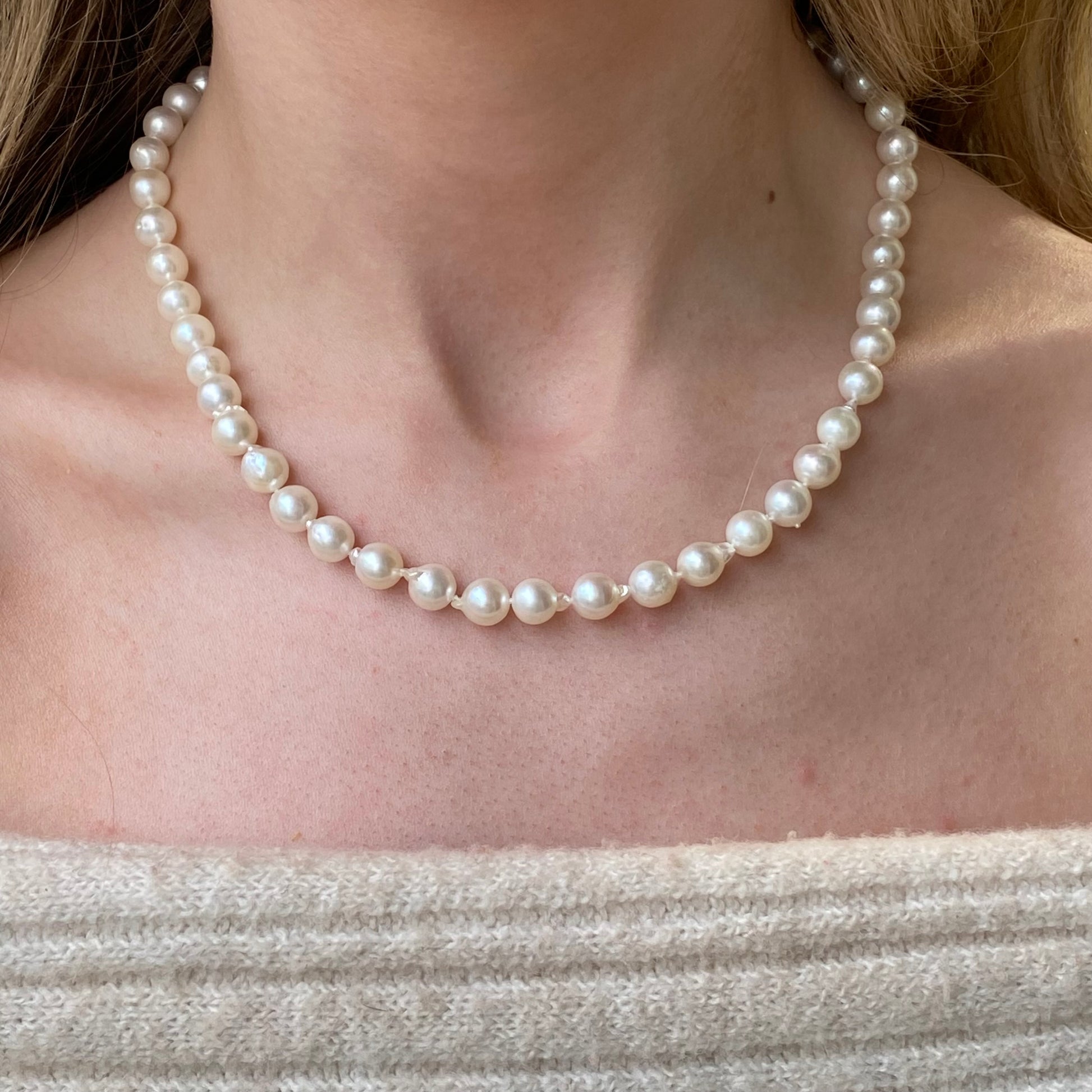 Akoya Cultured Pearl Necklace | 7.5-8.0mm - John Ross Jewellers