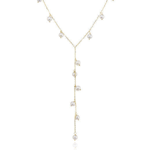 9ct Gold Freshwater Pearl Drop Necklace - John Ross Jewellers