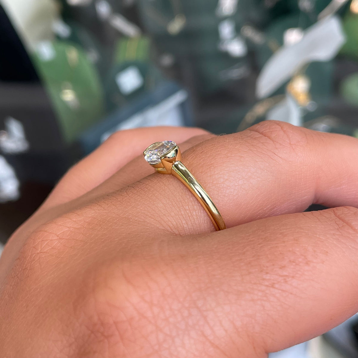 Sunshine Oval Solitaire Ring | East West