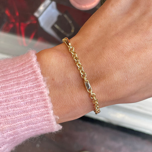 Sunshine Two Tone Bracelet | 21cm - John Ross Jewellers