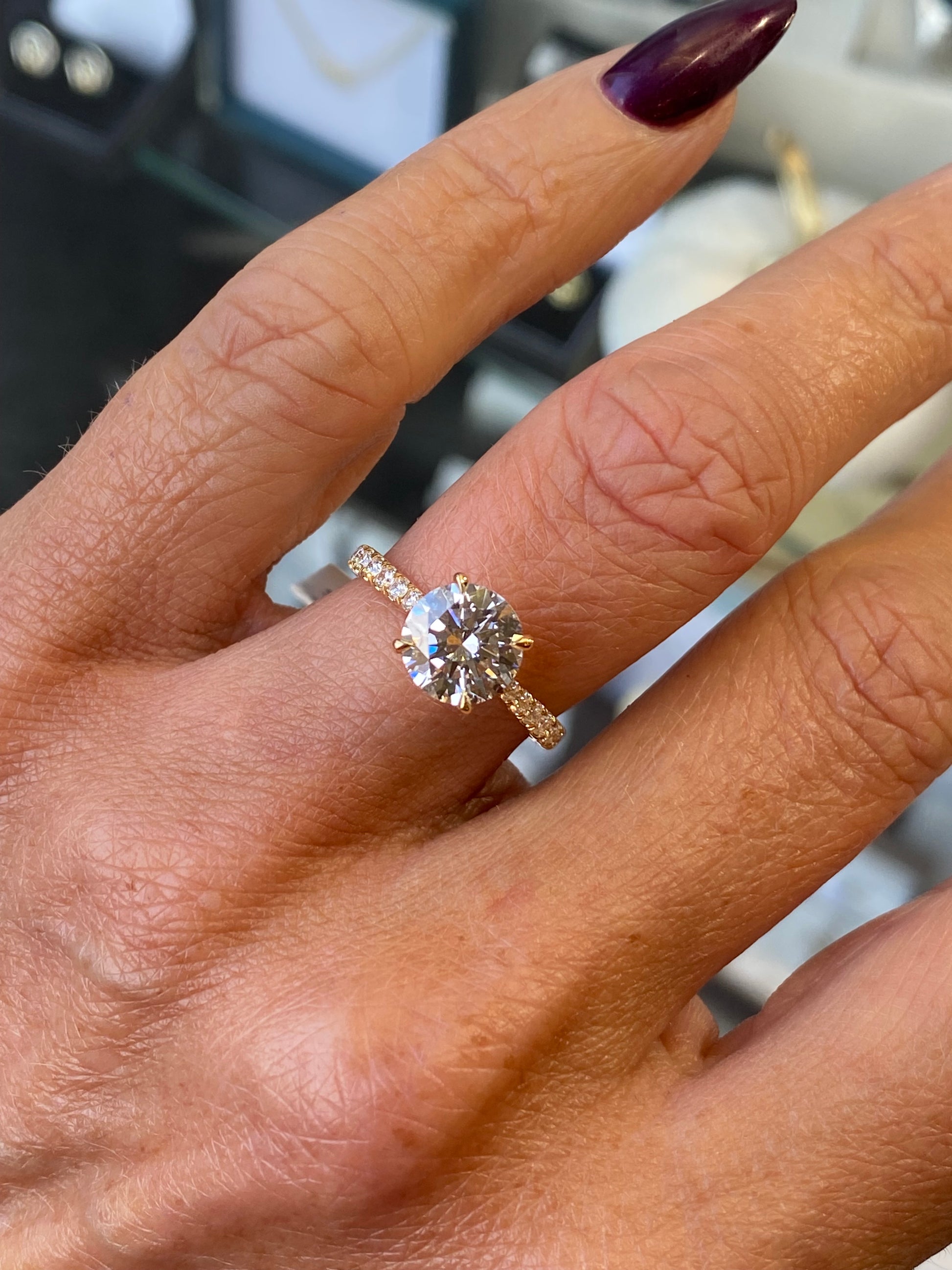 18ct Gold Solitaire Engagement Ring | Certificated Lab 2.01ct - John Ross Jewellers