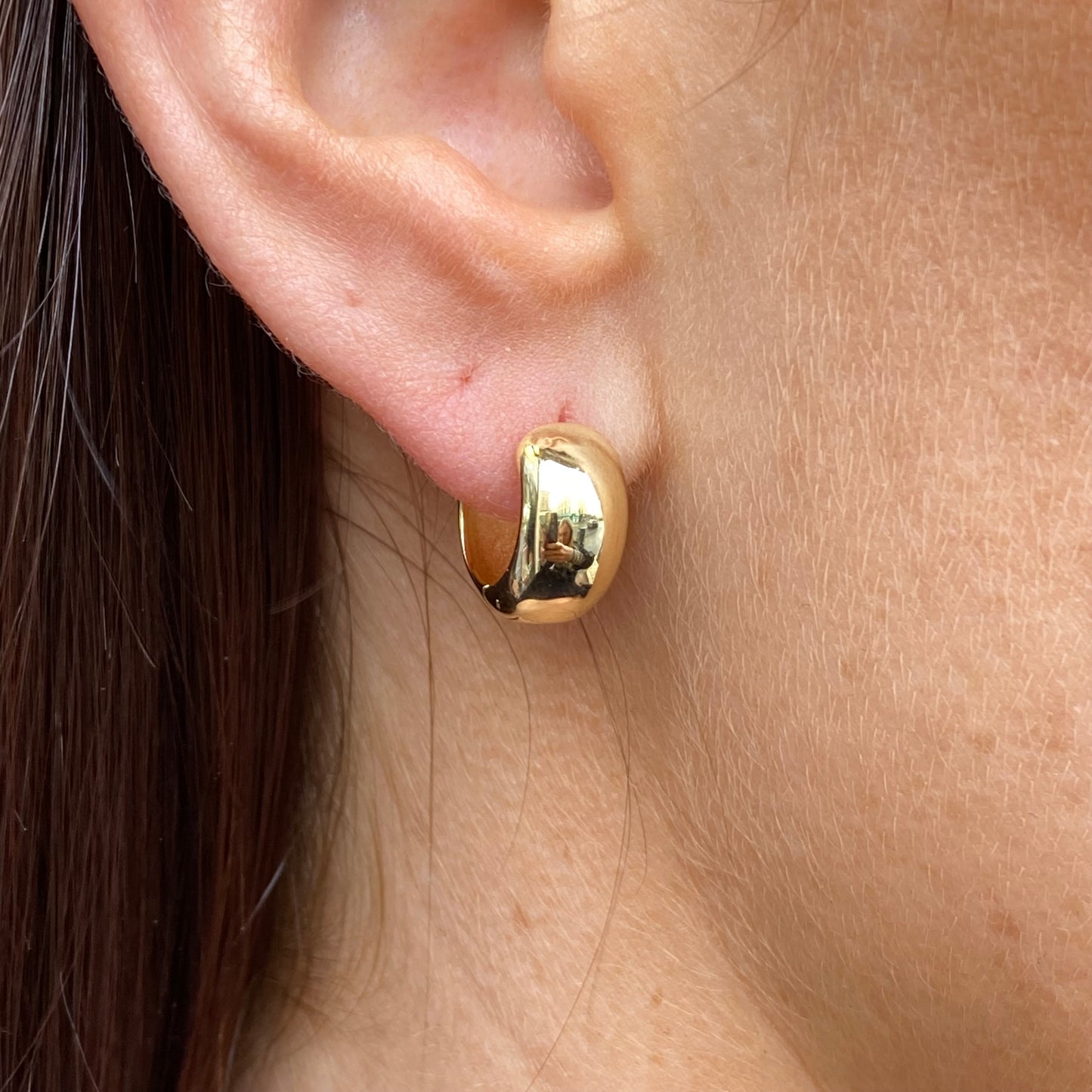 Sunshine Ultra Chunk Huggie Hoop Earrings - John Ross Jewellers