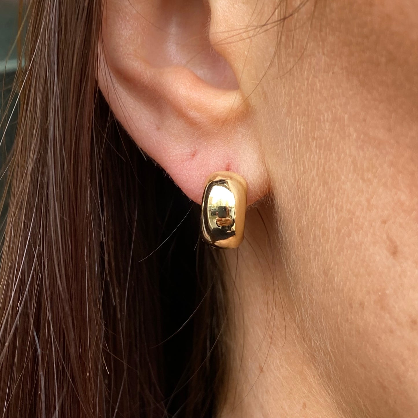 Sunshine Ultra Chunk Huggie Hoop Earrings - John Ross Jewellers