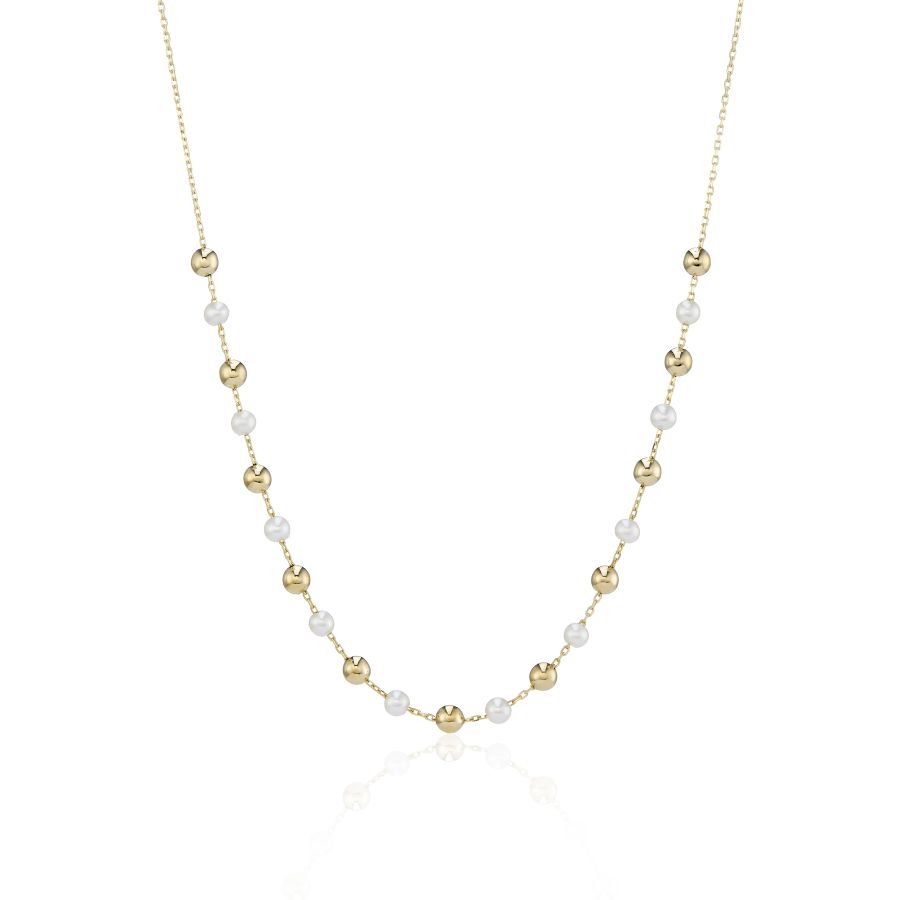 9ct Gold Freshwater Pearl & Bead Necklace - John Ross Jewellers