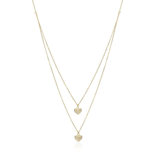 9ct Gold Double Heart Necklace