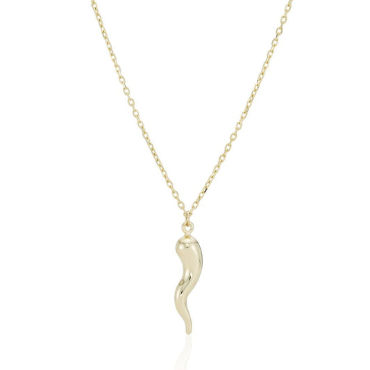 9ct Gold Horn Of Cornicello Necklace