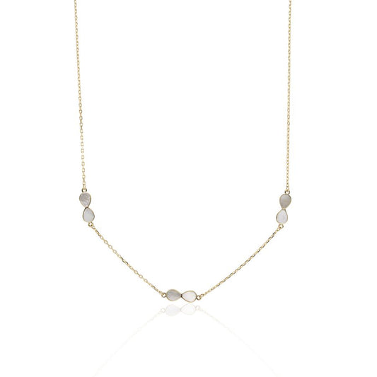 9ct Gold Mother of Pearl Infinity Necklace