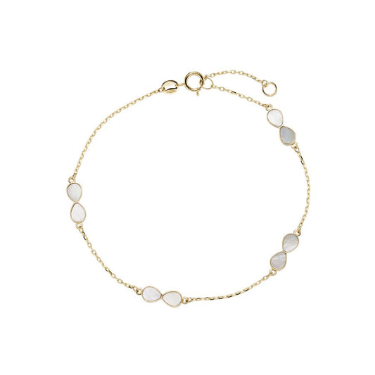 9ct Gold Mother of Pearl Infinity Bracelet
