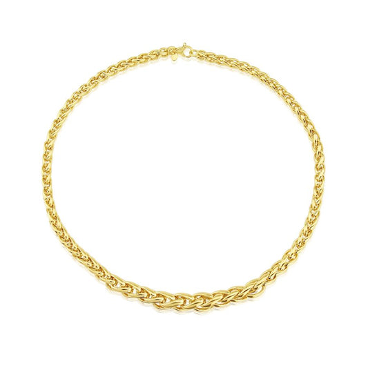 9ct Gold Graduated Chunky Palmier Necklace