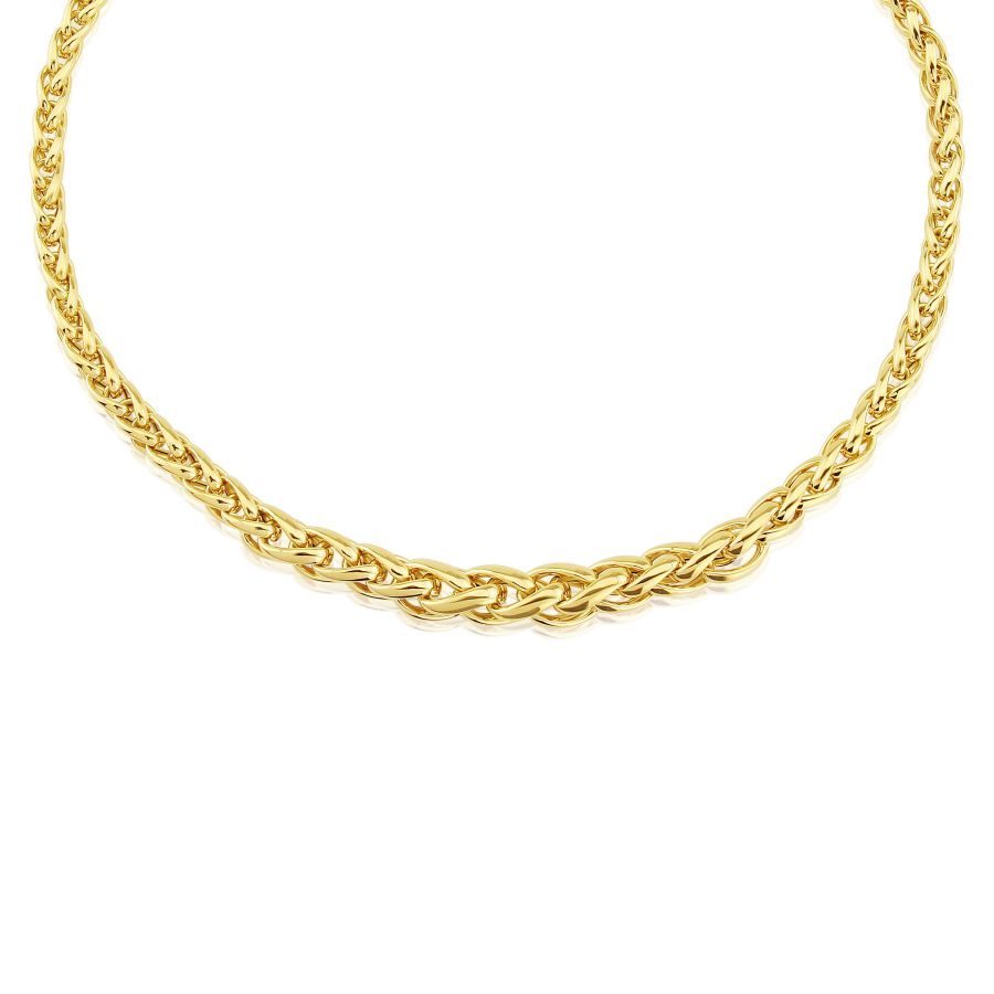 9ct Gold Graduated Chunky Palmier Necklace