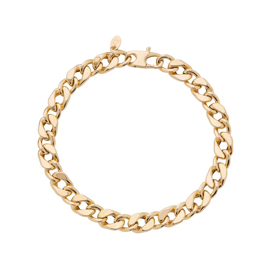 9ct Gold Chunky Modern Curb Link Bracelet - John Ross Jewellers