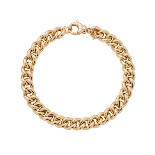 9ct Gold Chunky Classic Curb Link Bracelet - John Ross Jewellers