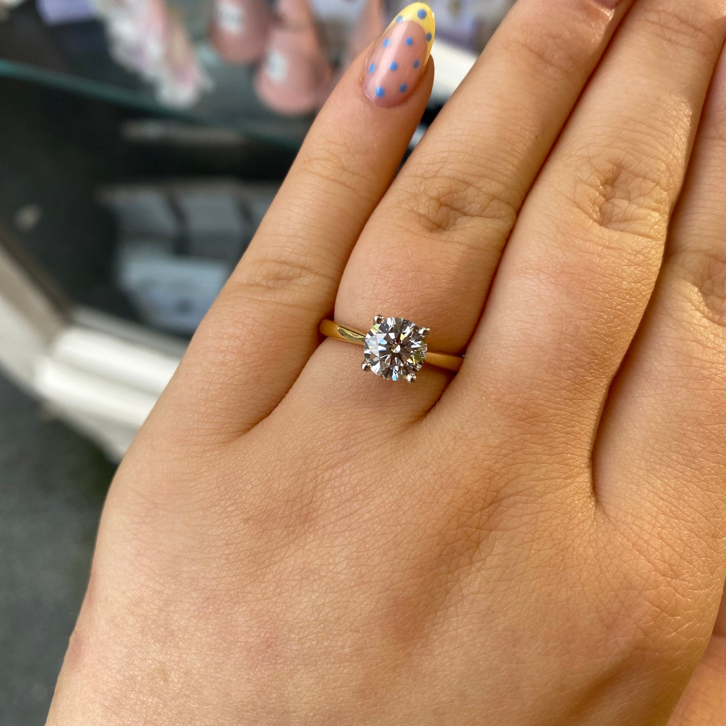 18ct Gold Solitaire Engagement Ring | 1.27ct Certificated Lab