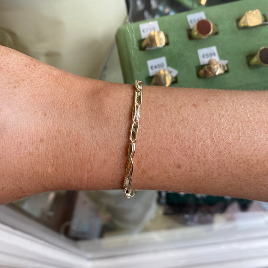 9ct Gold Fancy Link Bracelet | 19cm