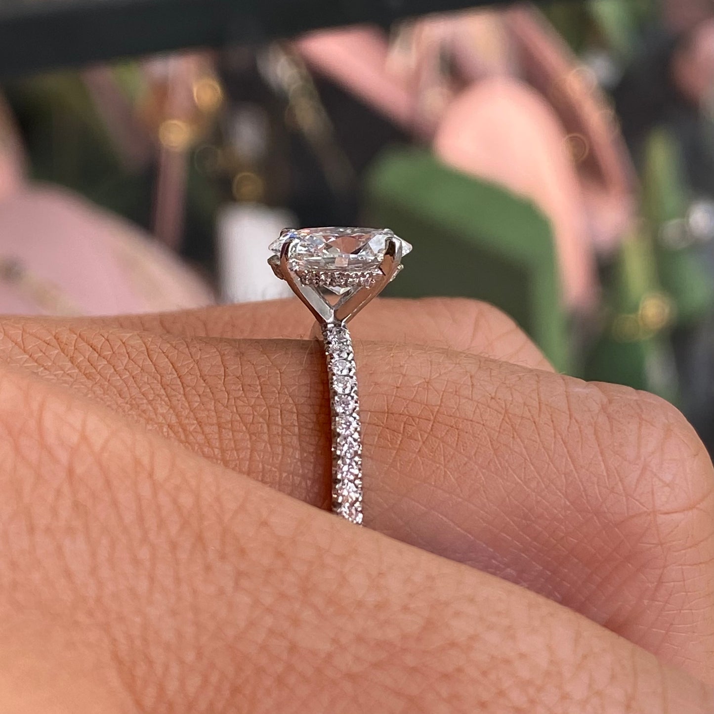 Platinum Solitaire Engagement Ring | Certificated Oval Lab 1.35ct - John Ross Jewellers