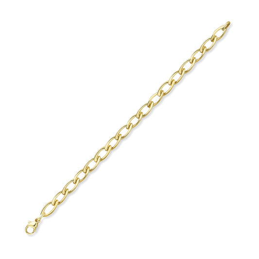 9ct Gold Elongated Curb Link Bracelet - John Ross Jewellers
