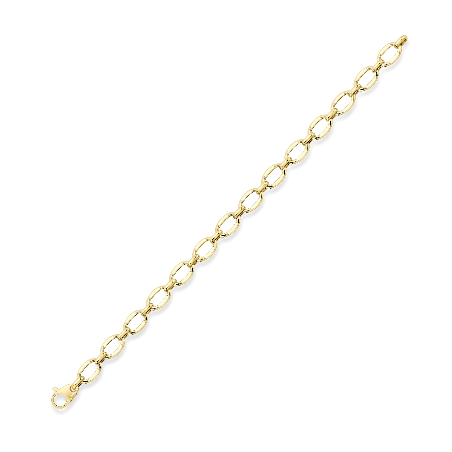 9ct Gold Oval Link Bracelet - John Ross Jewellers