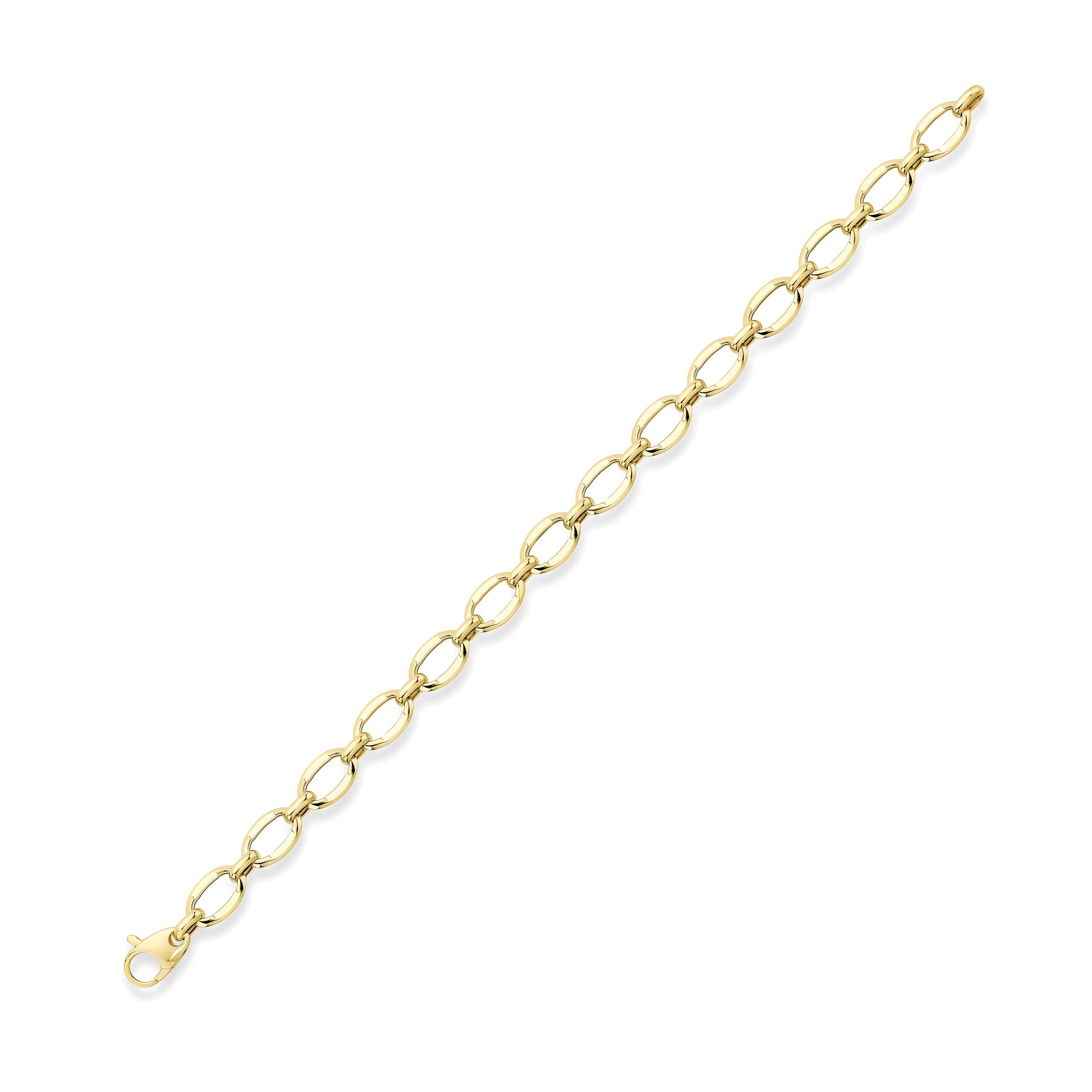 9ct Gold Oval Link Bracelet - John Ross Jewellers