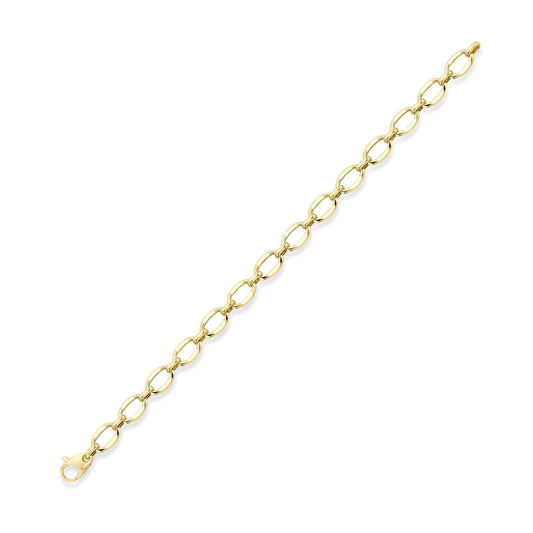 9ct Gold Oval Link Bracelet - John Ross Jewellers